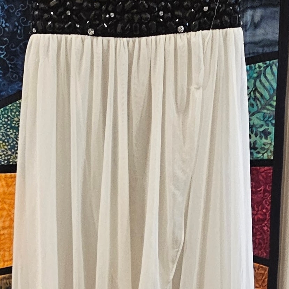 Black and White Beaded Dress
